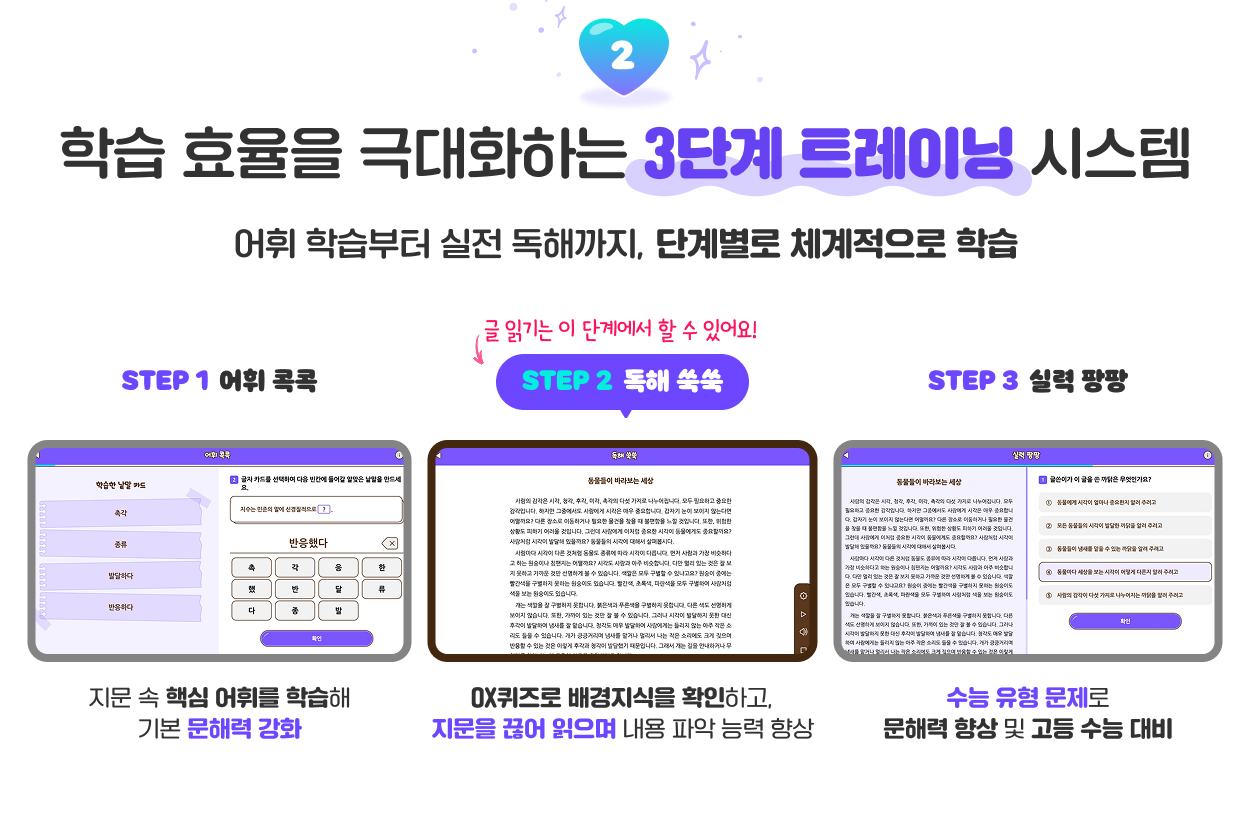 학습 효율을 극대화하는 3단계 트레이닝 시스템